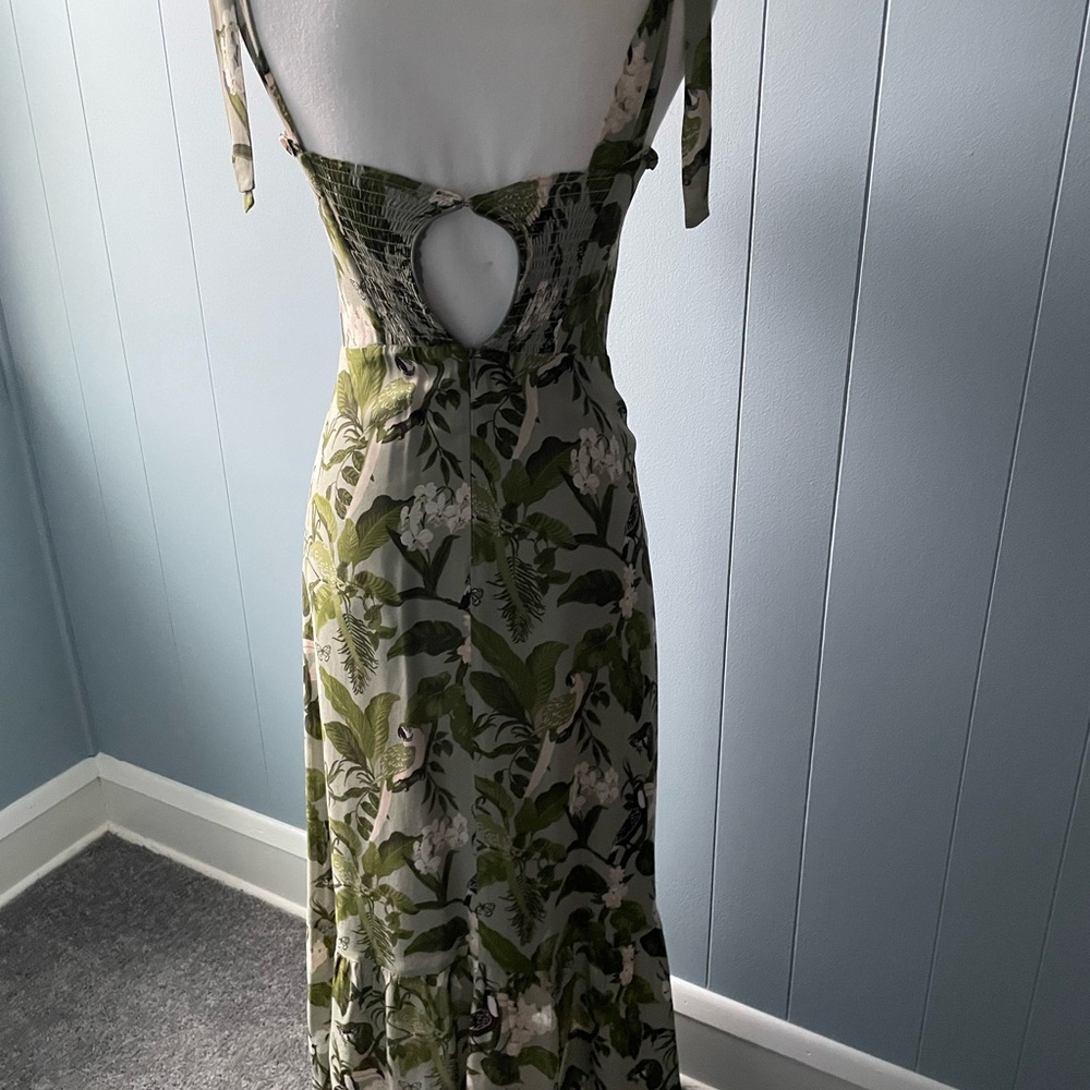 Reformation Green and White Nikita Dress - Picture 4 of 5